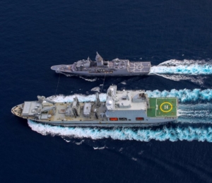 MV Asterix Replenishment-at-Sea with the Royal Australian Navy frigate HMAS Toowoomba